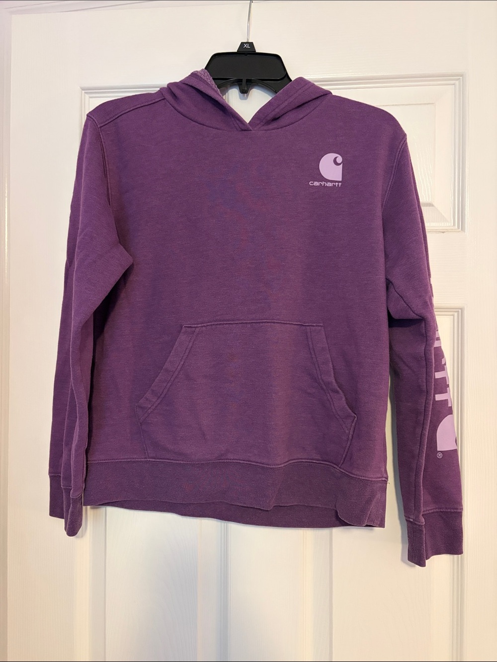 Carhartt Purple Pullover Hoodie with Logo